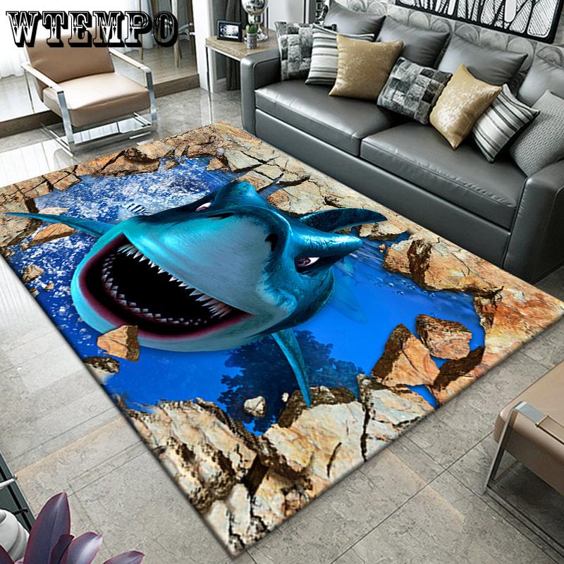 Carpet Living Room 3D Vision Underwater World Bedroom Carpet Home Tea Table Sofa Carpet Mat