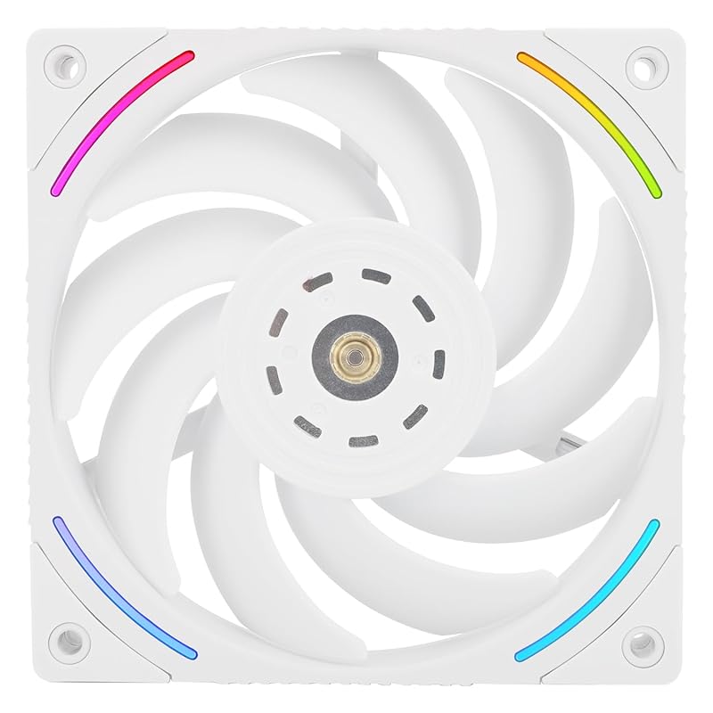 Кулер для процессора Thermalright TL-K12 White ARGB 120 мм, вентилятор для корпуса, 4-контактный разъем PWM, бесшумный компьютерный вентилятор с подшипником S-FDB и двусторонней резиной TL-K12W-D2 белый