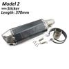 Universal Motorcycle Exhaust Pipe 51mm DB Killer Escape Moto Racing Modified Pit Bike For Kawasaki Z650 Ninja400 Versys 650 MT09