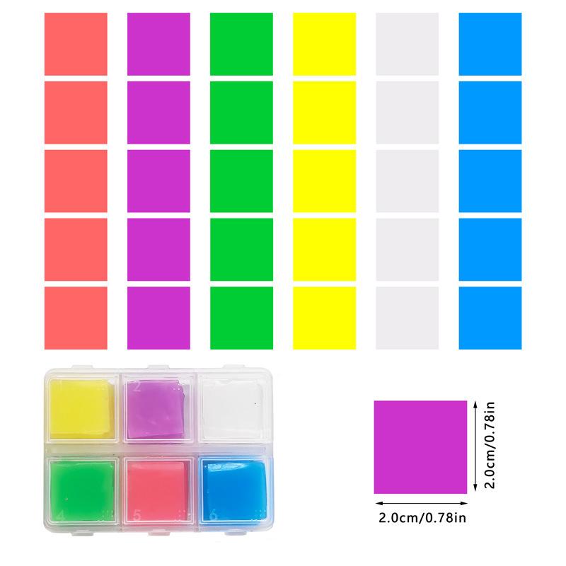 30PCS 2*2CM Diamond Painting Glue Clay With Box DIY Colorful Square Diamond Embroidery Dot Drill Mud Wax Embroidery Tool Set