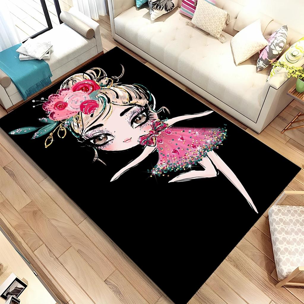 Pink Children's Hopscotch Boy and Girl Cartoon Game Carpet Kindergarten Early Education Baby Crawling Mat Non-slip Mat Home