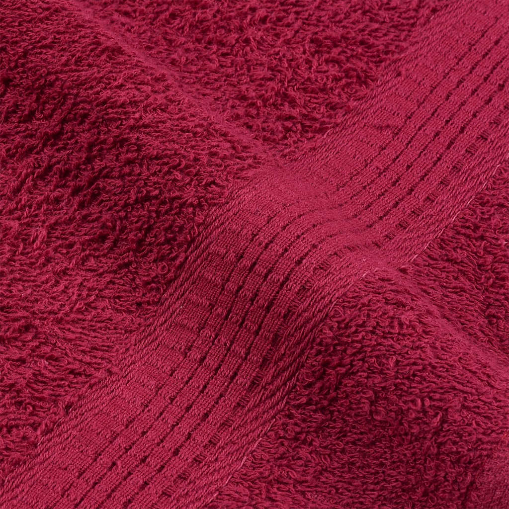 Vidaxl Ręczniki Kąpielowe, 10 Szt, Bordowy, 70X140 Cm, Bawełna 100%