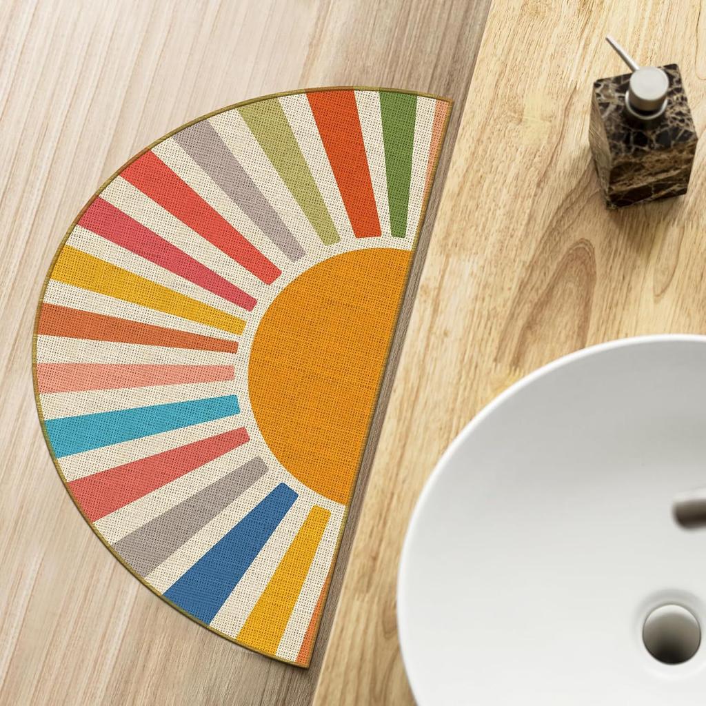 Simple And Light Luxury Line Carpet, Wabi-Sabi Style Entrance Door Mat, Bathroom Absorbent Carpet, Home Decoration