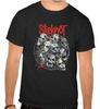 Camisetas Unissex 100% algodão Masculina Feminina Slipknot Logo de Rock Música Preta T-SHIRT -1070-