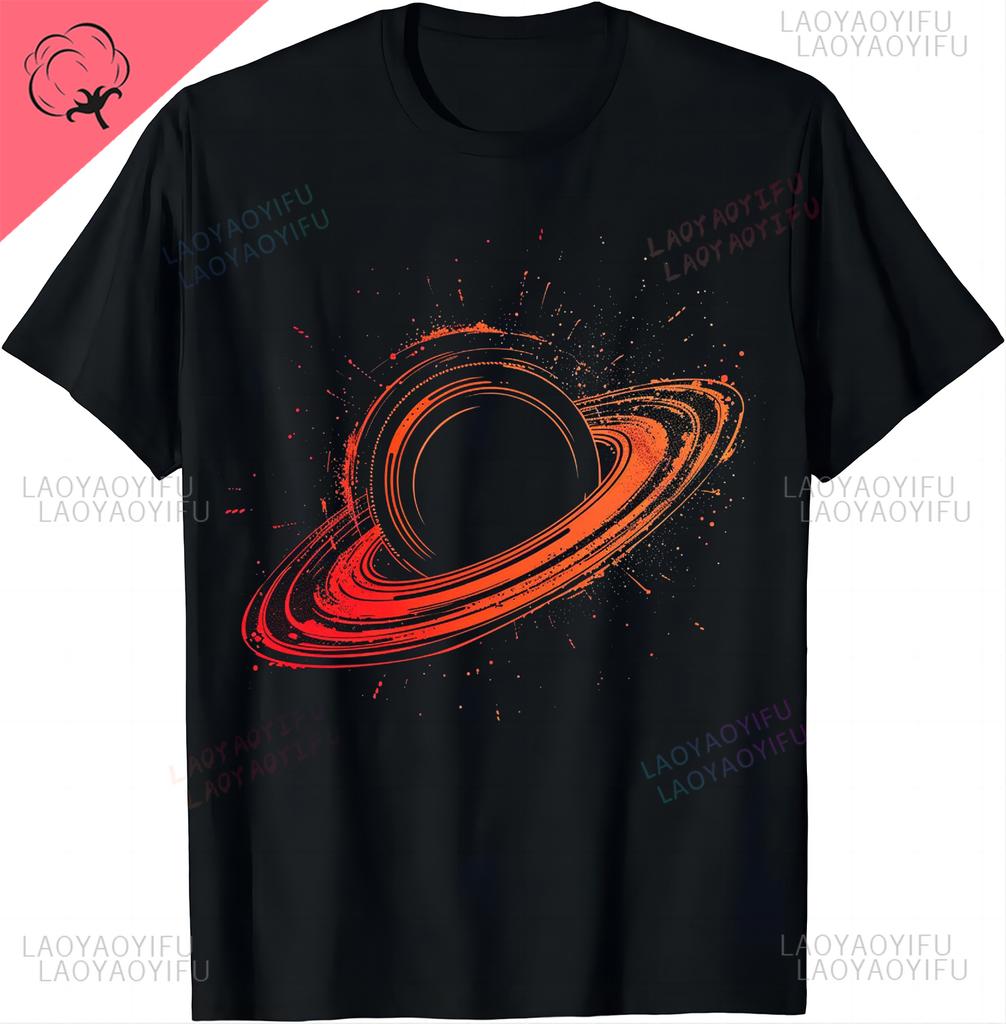 Schwarzes Loch Physik Universum Physik Astrophysiker T-Shirt Lustig Astronomie Wissenschaft Oberteile für Damen Baumwolle Kurzarm Tee