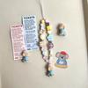 Pvc Dog Phone Lanyard With Beaded Chain For Cute Mobile Accessories