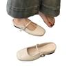 Spot Version~ Soft Leather French Platform Silver Bag Head Half Slippers Women's 2025 New Muller Shoes Single Shoes Mary Jane