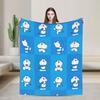 Doraemons Flannel Blanket  Soft Warm Throw Blanket for Home Decor Travel Funny Bedspread Sofa Bed Cover