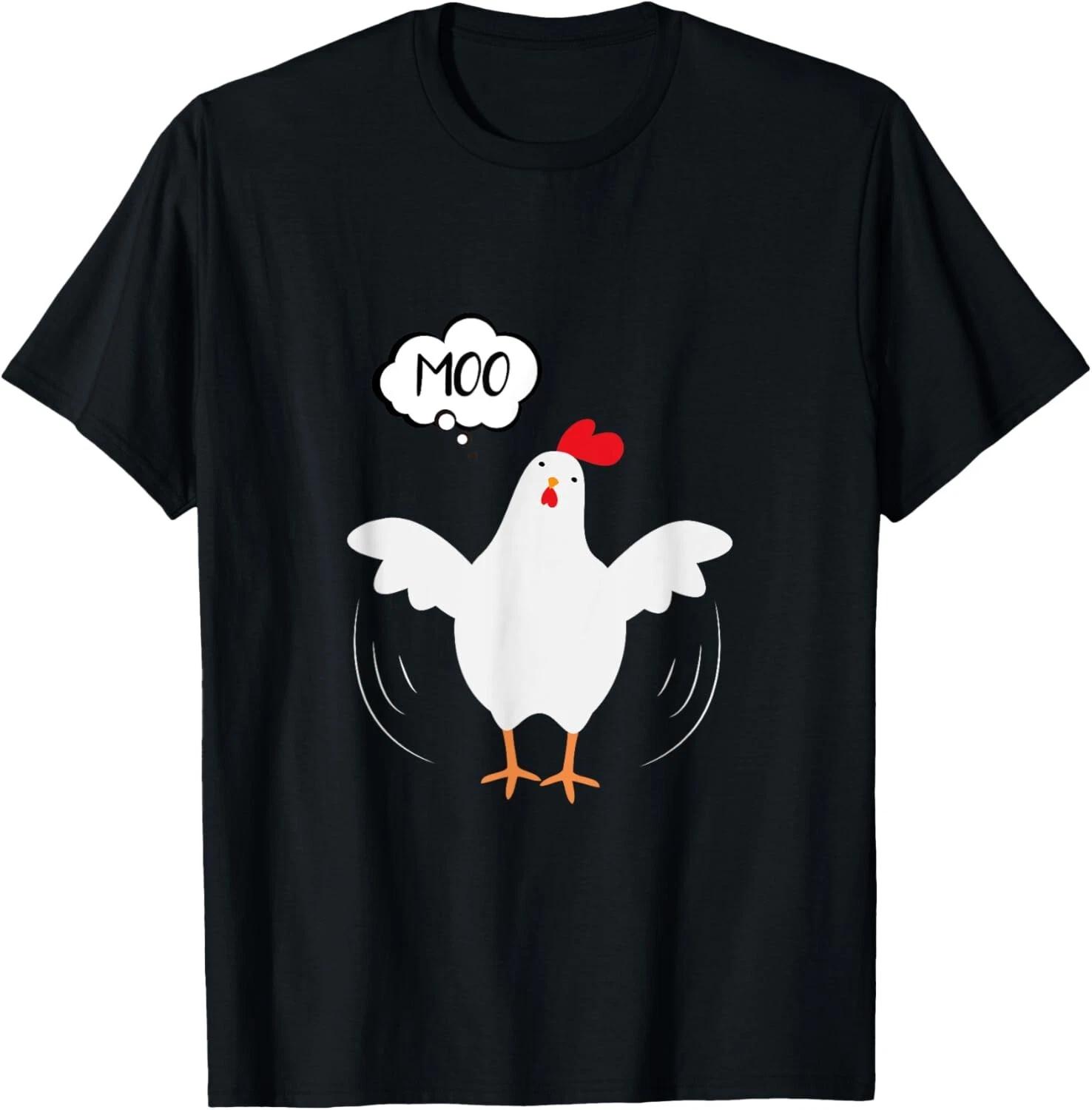 Funny Chicken Shirt Saying MOO - But Guess What Chicken Moo T- Shirt 3XL