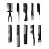 10Pcs Anti-Static Black Plastic Hairbrush For Men & Women Salon Professional Hairdressing Styling Tool