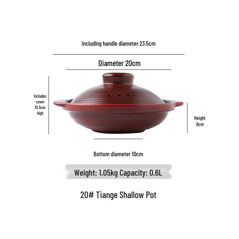 ZISIZ High-Temperature Ceramic Casserole Pot