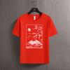 Tokyo Sakura Mount Fuji Business Card T Shirt Women Fashion Tee Clothing Cotton Summer Casual Tops Hip Hop Loose Cotton T-Shirt