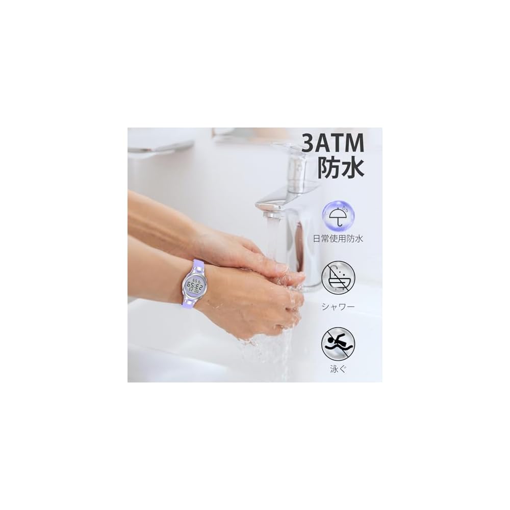 ShunkanSai Women's Digital Sports Watch Multi-Function Date Alarm LED Display Waterproof Outdoor Stylish