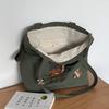 Carto Embroidery Nyl Shoulder Bags for Women Casual Student Ladies Large Capacity Tote Simple Female Drawstring Handbags