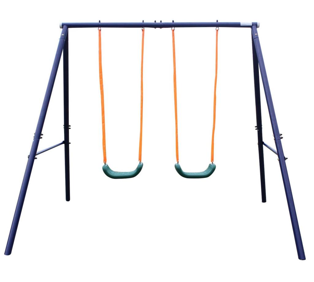 Swing, Double Swing, suitable for Children aged 3 to 8 Years, total Weight capacity 90.72kg, sturdy Construction, simple Installation