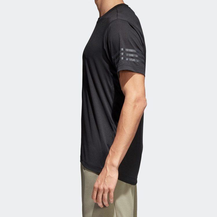 Adidas T Shirts Men's Black Crew Neck Moderate Straight Fit CW3927