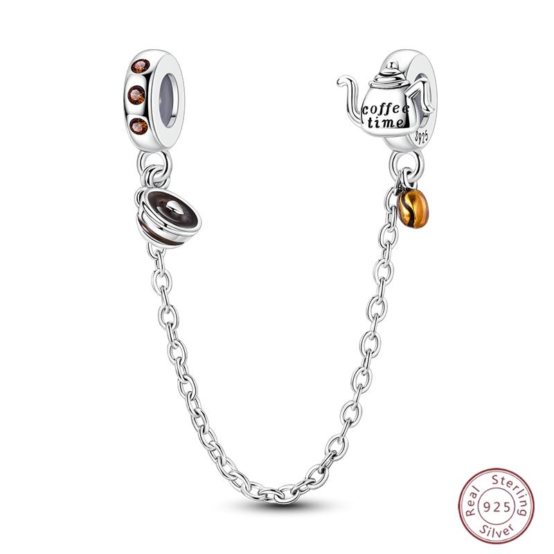 Copper Safety Chain Rainbow Flower Inlaid Zirconia Beads Suitable For Original Bracelet Bracelet Diy Jewelry