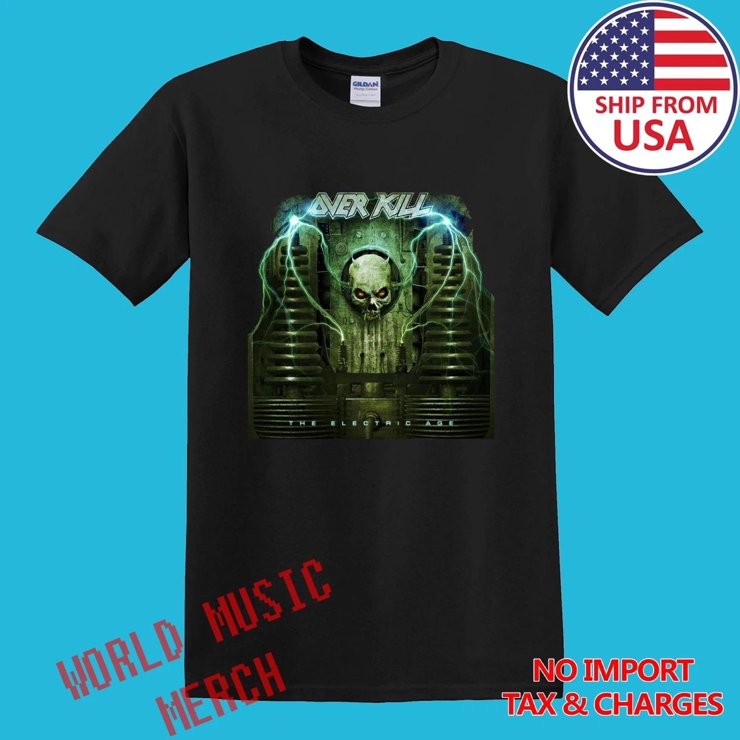 Over Kill Overkill The Electric Age Men s Black Size S-5XL 4XL