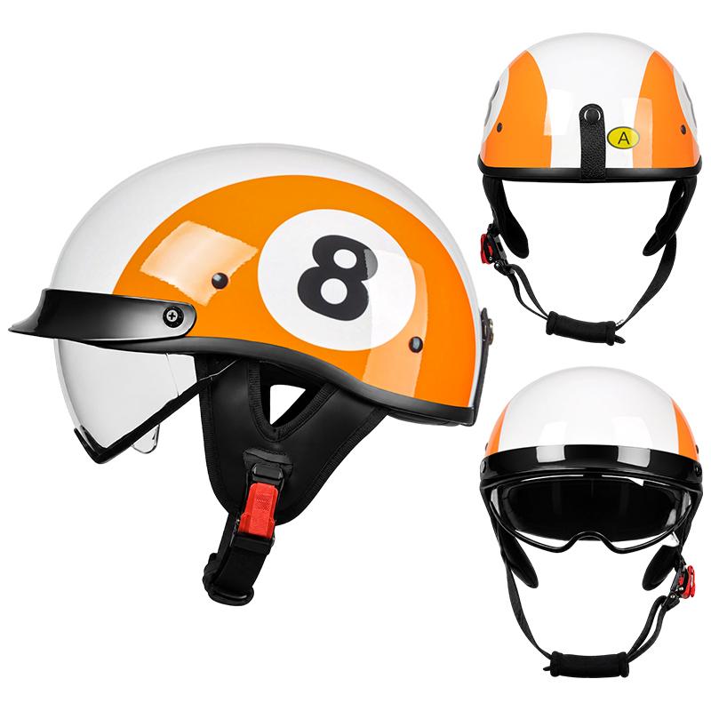 Hot Selling Motorcycle Helmet Half Face bicycle Motorcycle Helmet Detachable Cotton Lining Summer Half Helmet Factory Wholesale