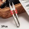 3/6Pcs U Thread Scissors Stainless Steel Yarn Shears Cutting Sewing Scissors Cross Stitch Scissors Embroidery Shears Clippers