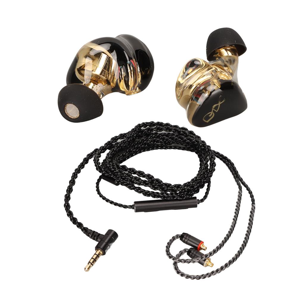 Wired Monitor Earbuds Crisp Treble Powerful Bass Pure Copper Unit Monitor Earphone with Detachable Cable