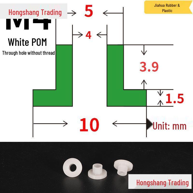 Step T-Shaped Nylon Insulating Bushing Washer, M3-M35 Thread Protection Spacer
