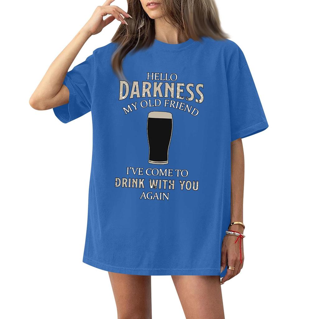 Women's Round Neck Printed Short-sleeved T-shirt Top