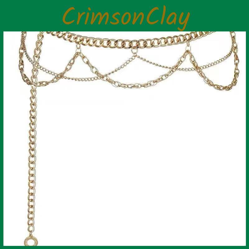 Metal Waist Chain For Women With Engraved Design Fashion Accessory For Summer Wear