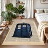 Anti‑Slip Crystal Velvet Floor Rug, Doctor Who Design Carpet for Indoor Living Bedroom Home Decoration