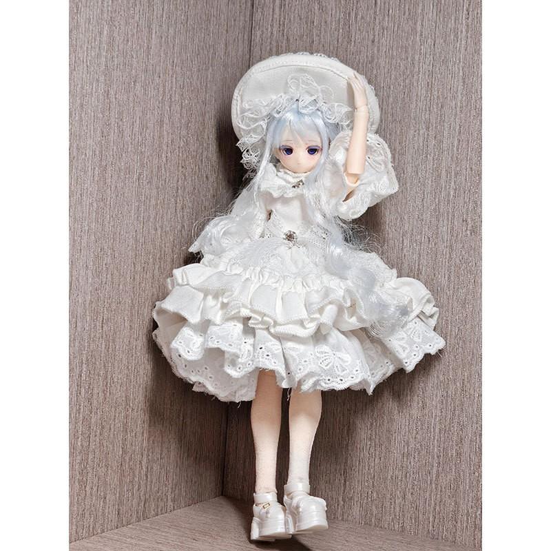 6-inch BJD Doll Outfit Set White Princess Dress Azone OB22 Obitsu Custom Dolls