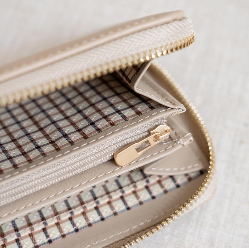 Chanfee Long Wallet with Round Cute Cat Yellow Women's Zipper, Design,