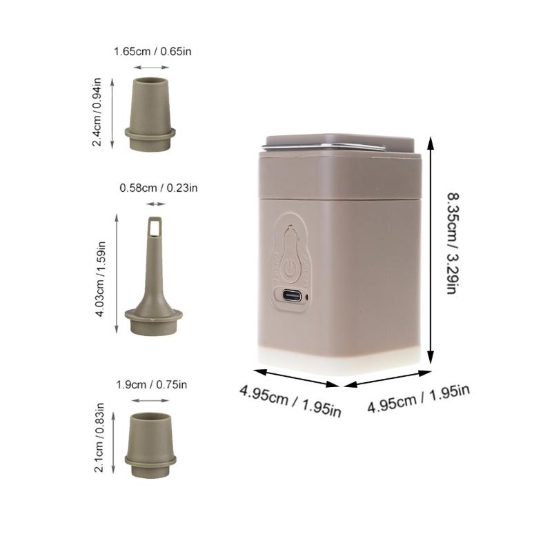 Fast Inflate Deflate Pump Electric Airs Pump with LED Light Small Airs Mattress Pump for Pool Float, Sleep Pad