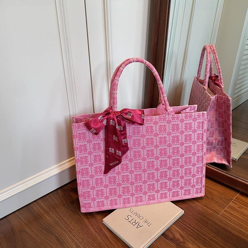 Wedding bag Large capacity tote bag Women's new shoulder bag Handbag Happy character wedding bag