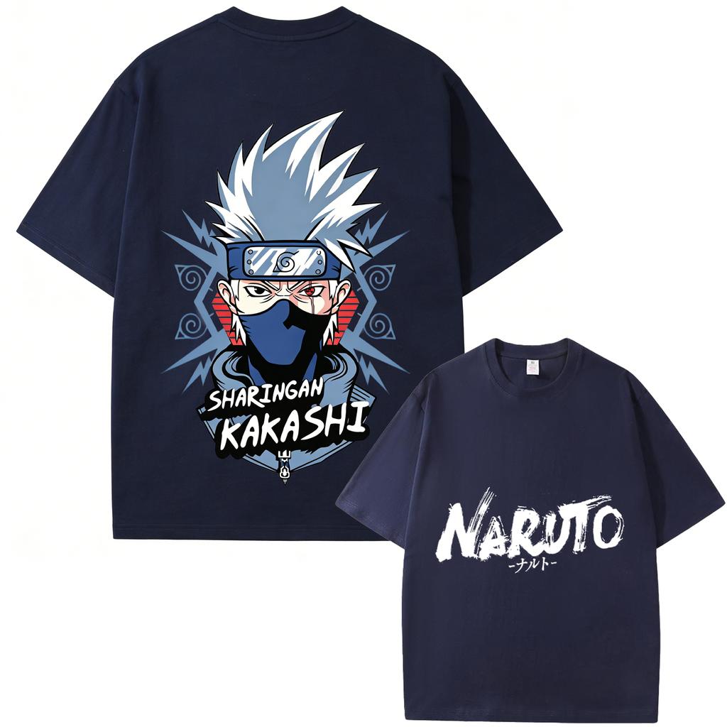 2026 New Summer Arrival Naruto Shippuden Kakashi Hatake Printed Pure Cotton Tshirt Unisex Casual Loosefit And Stylish