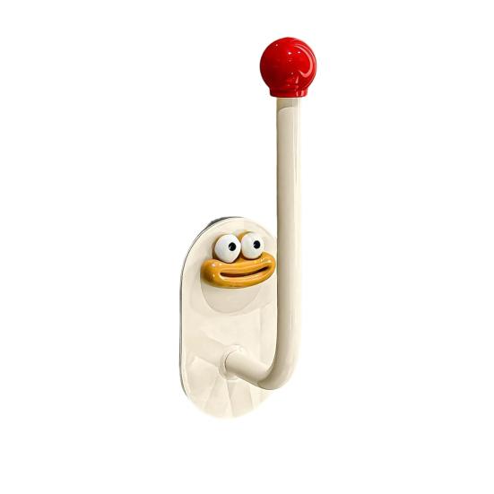 Adhesive Wall Hooks Hair Accessories Organizer Rounded Edge Cartoon Adhesive Hook for Bathroom Kitchen