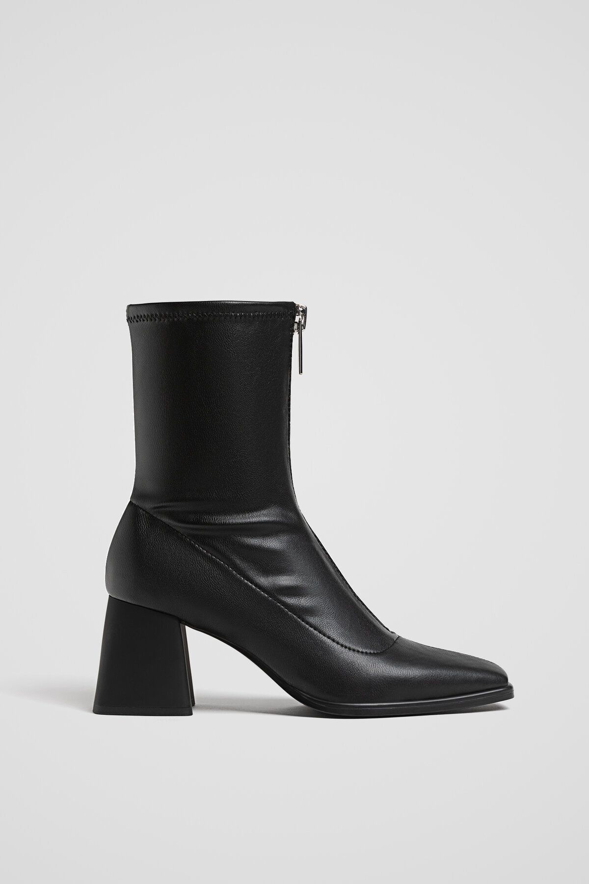 

Women s Modern Chic Fashion Front Zipper Heeled Ankle Boots 41