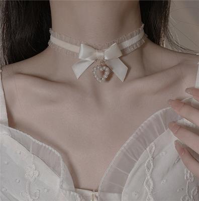 Neck Strap, Court Gothic Spicy Girl Necklace, Lace Necklace, Collarbone Chain Collar