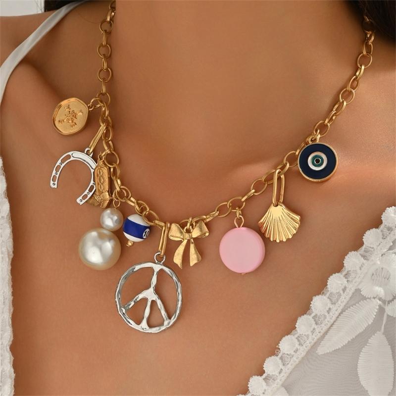 Versatile Casual Beach Necklace Jewelry Adjustable Length Clavicle Chain For Daily Wear Dates Gift