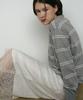 MAKE A TOAST Raccoon V-Neck Pullover Knit Gray Mbefnt004Gr
