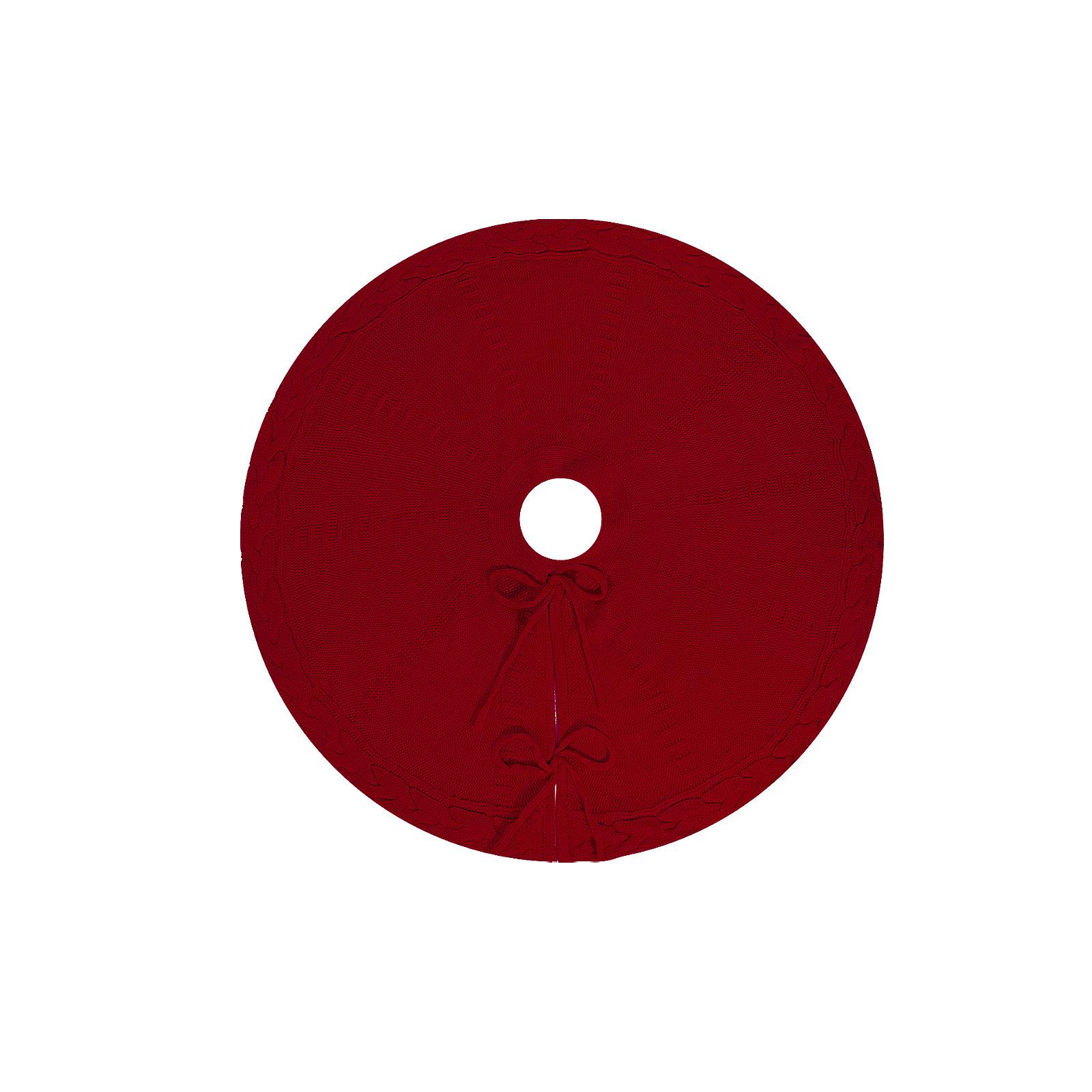 Red Knitted Christmas Tree Skirt Decoration