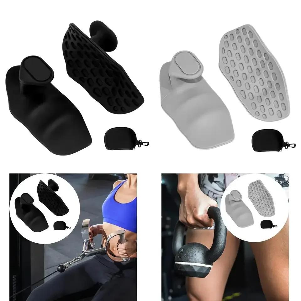 2pcs Weight Lifting Grips Home Gym Workout Gloves Flexible Hand Protection for Men Women Fingerless Pull up Training Hand Grips