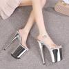 High Sexy Thin Heel Laser Sandals Super High Heels 20cm Waterproof Platform Car Show Model Catwalk Nightclub LFD-8820-Q1