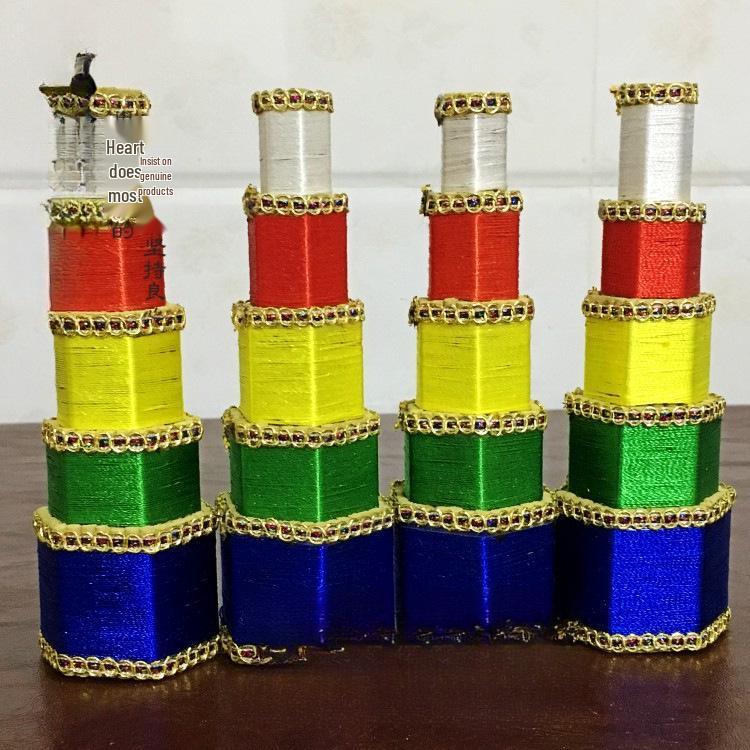 Qinghai Ta er Monastery Eight Offerings Incense Tower - Five-Color, Available in Large, Medium, Small