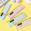 Ruler Calculator Multi-functional 2 In 1 15cm Scale 8 Digits Portable Battery Operated LCD Display Student Calculator Office Supplies