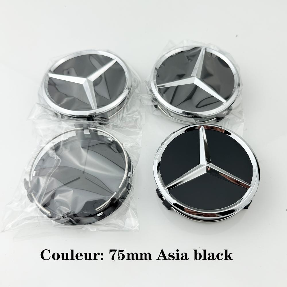 CRJ1 For AMG 4pcs 75MM Car Wheel Center Hub Caps Covers Mercedes Benz A B C S Class AMG GLA CLA GLC W176 W221 W204 W205 accessories