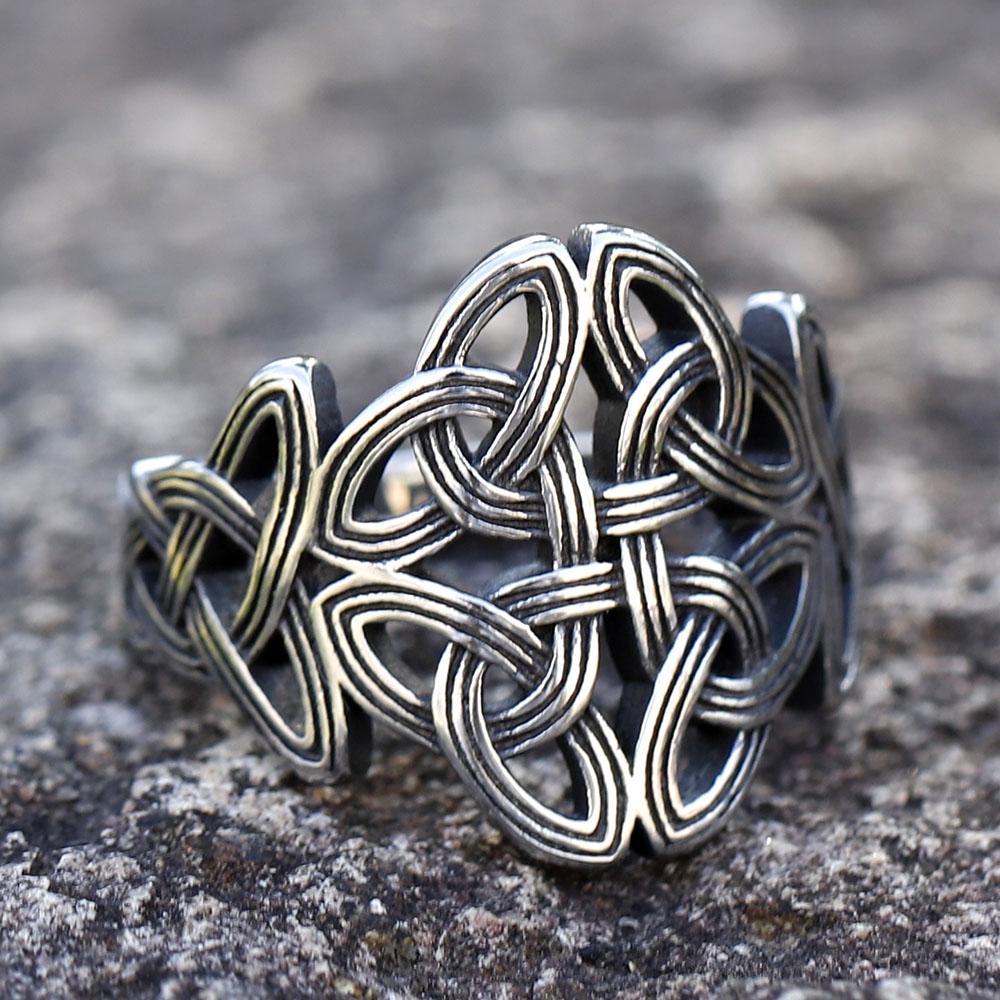 Vintage Celtic Knot Totem Ring for Men Viking Warrior Jewelry Nordic Mythology Fashion Gift Domineering Style