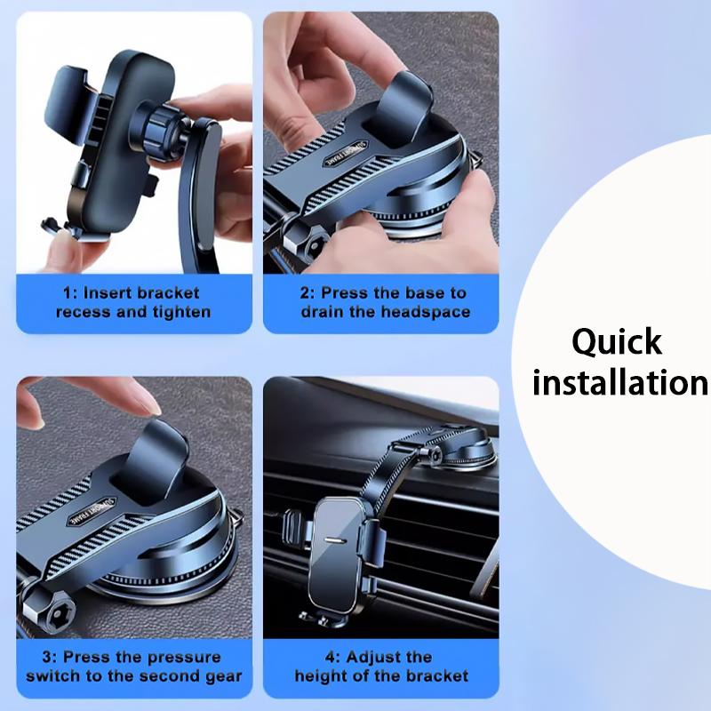 A29Car Phone Holder Stand Dashboard Mount 360° Rotatable Gravity Smartphone Holder With Extension Rod Bracket Gps Support