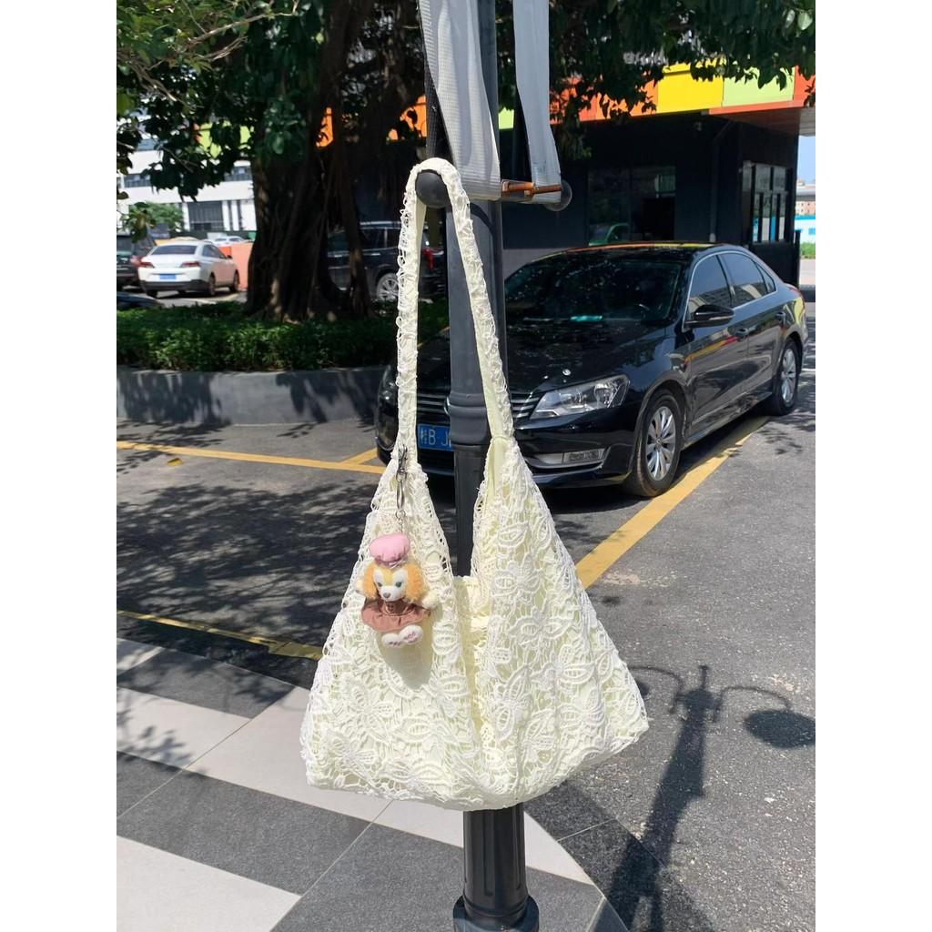 IELGY Summer Lace Tote Bag Large Capacity One Shoulder