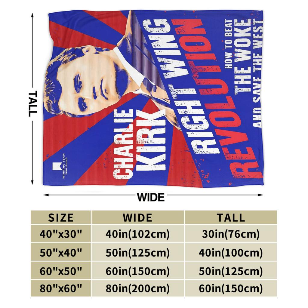 Warme weiche Decken Camping Charlie Kirk Freiheit RIP Überwurfdecke Flanell-Bettüberwurf für draußen Grafische Sofa-Bettdecke