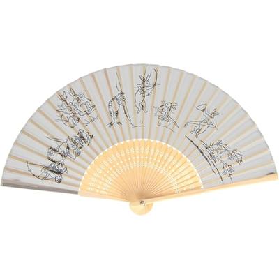 Sensu Fan for Men and Japanese Style Souvenir [Styleneo] Women, 21cm, (Choju Giga)